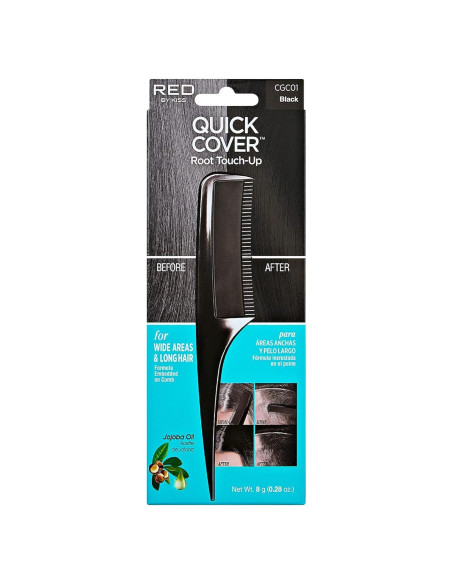 Peina Retoque Rápido KISS Tinte Temporal Negro 19cm Peina Retoque Rápido KISS Tinte Temporal Negro 19cm