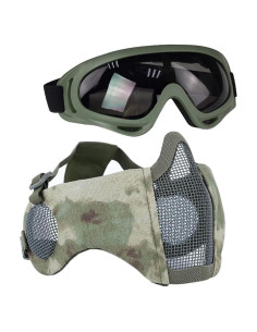 Conjunto de Protección Airsoft AOUTACC - Máscara y Gafas Tácticas