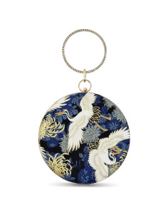 Bolso de Noche para Mujeres Azul Redondo Grande - Elegante