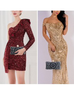 Bolso de Noche Clutch YAPAIOU con Rhinestones para Mujeres 2