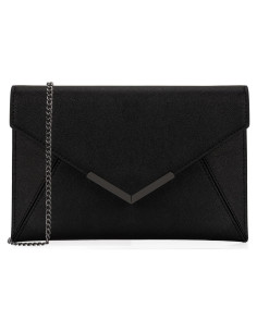Bolso de mano sobre DEXMAY de cuero Saffiano negro mediano