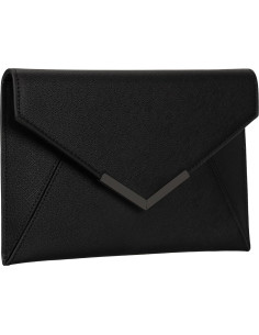 Bolso de mano sobre DEXMAY de cuero Saffiano negro mediano 2