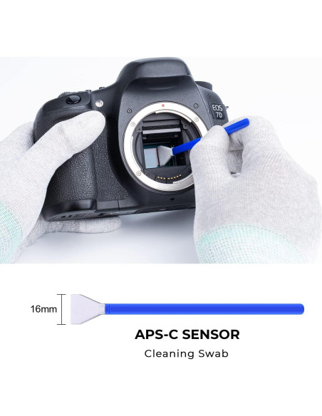 K&F Concept Kit de Limpieza de Sensor DSLR 24mm + 20ml Líquido