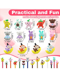 30 Gomas de Borrar Animales Inn Diary - Divertidas y 3D 2