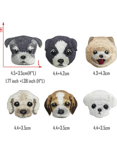 Woohome 14 Parches Bordados de Perro para Planchar 3.2-4.6cm 2