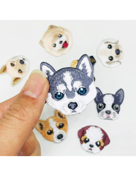 Woohome 14 Parches Bordados de Perro para Planchar 3.2-4.6cm