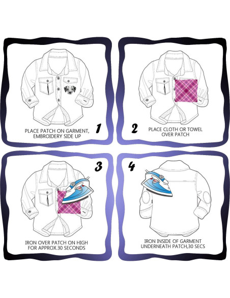 Woohome 14 Parches Bordados de Perro para Planchar 3.2-4.6cm