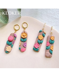 Moldes de Silicona para Arcilla Polimérica KEOKER - 4 Piezas 2