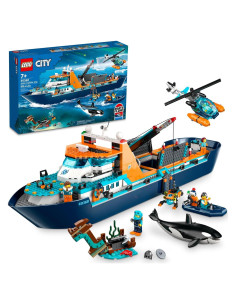 LEGO Barco Explorador Ártico 60368 con Helicóptero y Orca