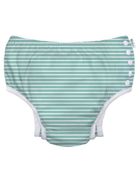 Pañal de Natación Eco Snap Green Sprouts 4T Rayas Menta