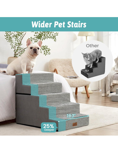 Escaleras para Perros COZY KISS 5 Niveles 75x50x60 cm Antideslizantes