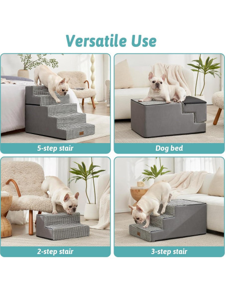 Escaleras para Perros COZY KISS 5 Niveles 75x50x60 cm Antideslizantes
