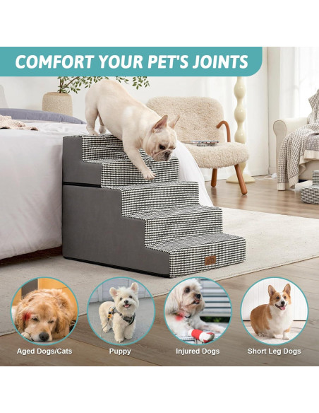 Escaleras para Perros COZY KISS 5 Niveles 75x50x60 cm Antideslizantes
