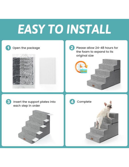 Escaleras para Perros COZY KISS 5 Niveles 75x50x60 cm Antideslizantes