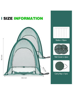 Cubierta de Malla para Plantas Toboom Garden 91x91cm - Protección UV y Animales 2
