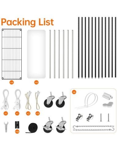 Estante para Plantas Bstrip con Luz de Crecimiento 180cm