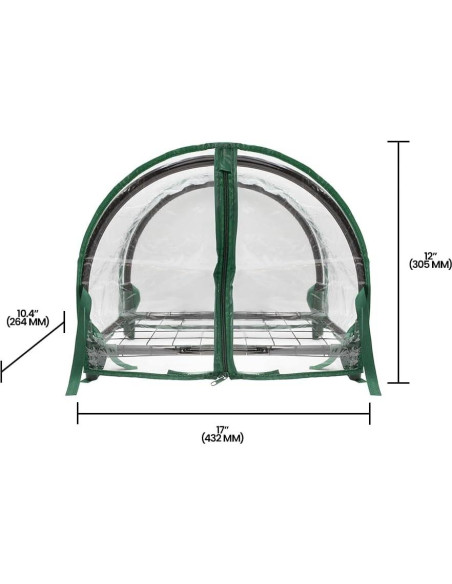 Invernadero Mini Zenport SH3270-12.5 con Estante Elevado