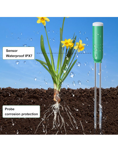 Medidor de Humedad del Suelo VINGNUT Sensor IPX5