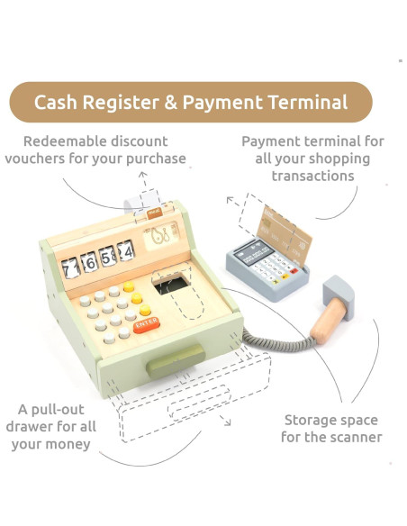 Registro de Caja de Madera UMU para Niños - 35 Piezas