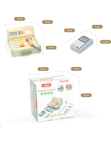 Registro de Caja de Madera UMU para Niños - 35 Piezas