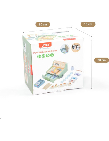 Registro de Caja de Madera UMU para Niños - 35 Piezas