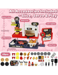 Juego de Cocina de Pizza KiddoKraft - Set Completo para Niños 2