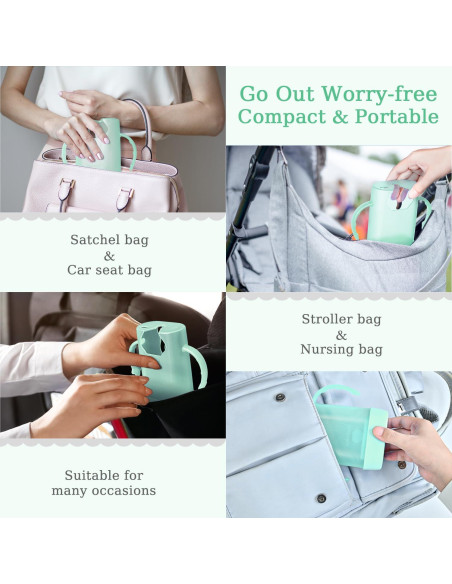 Soporte de Bolsa de Compresión MOMUSE Verde para Bebés