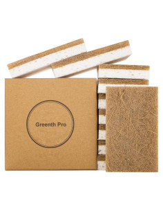 Paquete de 10 Esponjas Naturales GREENTH PRO - Fibra de Coco