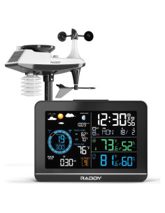 Estación Meteorológica Raddy UV-6 con Pantalla de 6" y Sensor Exterior