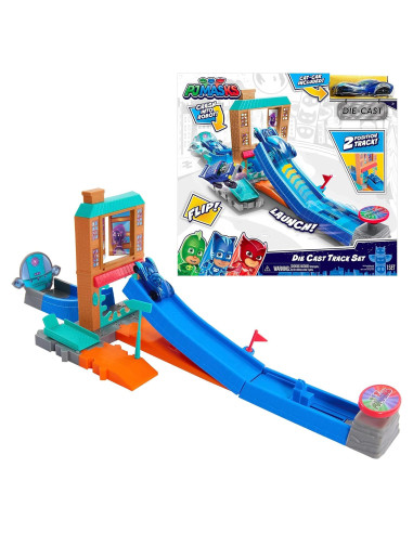 Juego de Pista PJ Masks Die-Cast con Gato-Coche 1:43