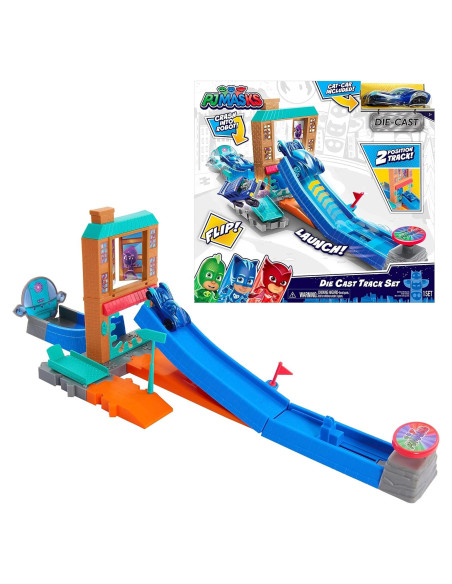 Juego de Pista PJ Masks Die-Cast con Gato-Coche 1:43