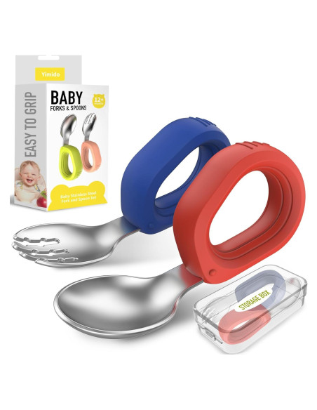 Juego de Cubiertos para Niños Yimido - Tenedor y Cuchara Acero Inoxidable Juego de Cubiertos para Niños Yimido - Tenedor y Cuchara Acero Inoxidable