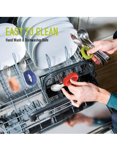 Juego de Cubiertos para Niños Yimido - Tenedor y Cuchara Acero Inoxidable