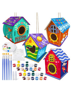 Kit de Manualidades para Niños Heyzeibo 4 Pack Casa para Aves
