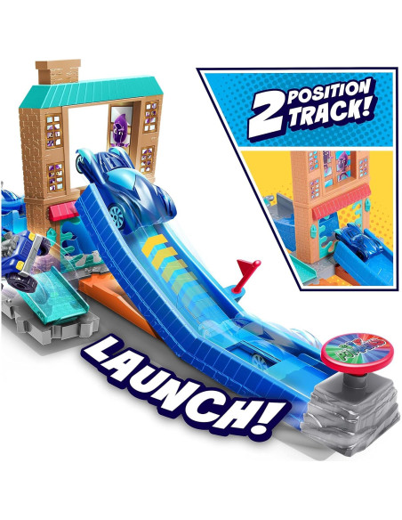 Juego de Pista PJ Masks Die-Cast con Gato-Coche 1:43