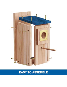 Casas para Aves ColorfulLaVie 2 Pack Madera Natural 28.4x8x24.99cm 2