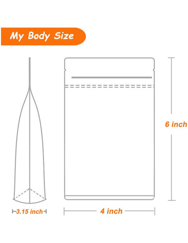 100 Bolsas de Papel Kraft Reutilizables 10x15 cm SixWeKit