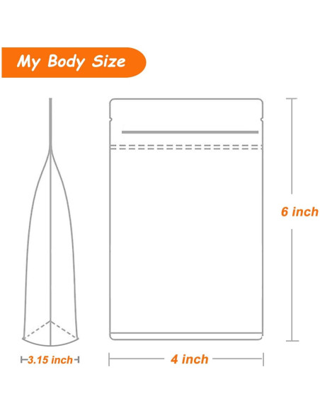 100 Bolsas de Papel Kraft Reutilizables 10x15 cm SixWeKit