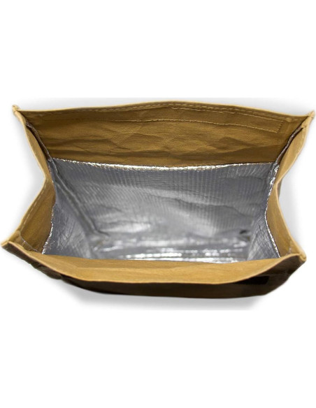 Bolsa de Almuerzo Aislada ZENPAC Marrón 6L Impermeable 21.6x11.4x30.5cm