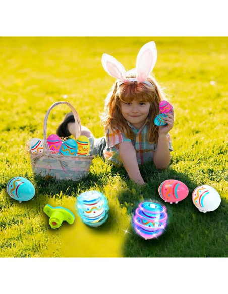 6 Paquetes de Trompos Iluminados y Musicales Dekwell para Niños