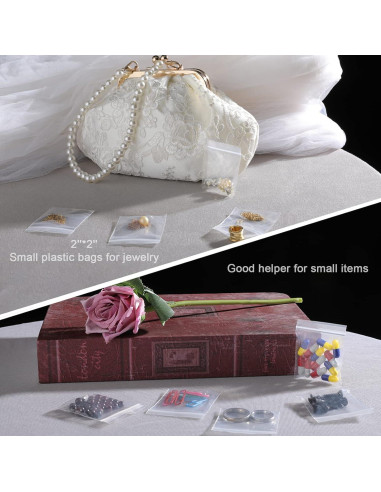 Mini Bolsas de Plástico JINYONBAG 5.08cm x 5.08cm 400pcs