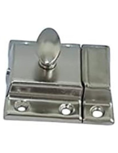 Cerradura de Gabinete Ovalada QCAA Cromada 5.46x5.58cm