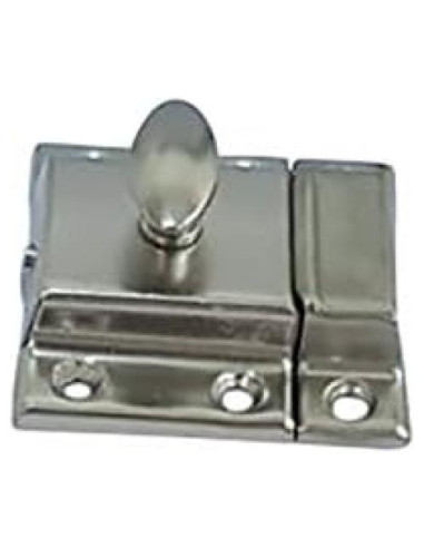 Cerradura de Gabinete Ovalada QCAA Cromada 5.46x5.58cm