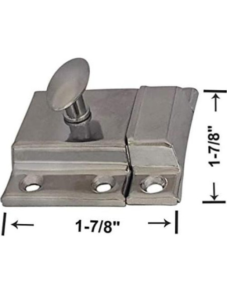 Cerradura de Gabinete Ovalada QCAA Cromada 5.46x5.58cm