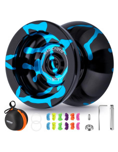 Yoyo Profesional MAGICYOYO N11 Doble Modo Metal Negro Azul