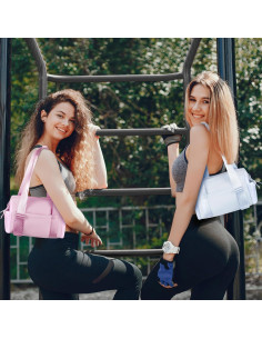 Mini Bolsa de Gimnasio Cysiyu para Mujeres 35.5x10.2cm Plata 2