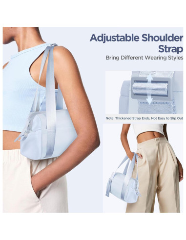 Mini Bolsa de Gimnasio Cysiyu para Mujeres 35.5x10.2cm Plata