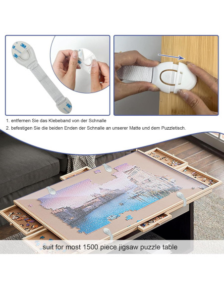 Cubierta para mesa de rompecabezas BOUTICOL 86x66 cm 2 unidades