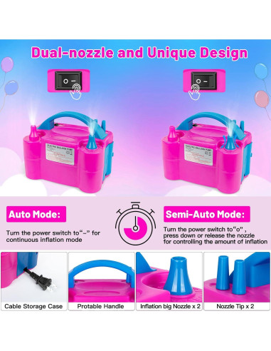 Kit de Soporte de Columna de Globo Toosci con Bomba Eléctrica