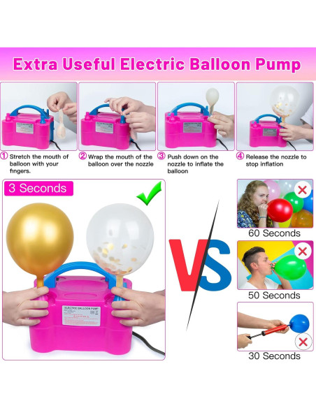 Kit de Soporte de Columna de Globo Toosci con Bomba Eléctrica